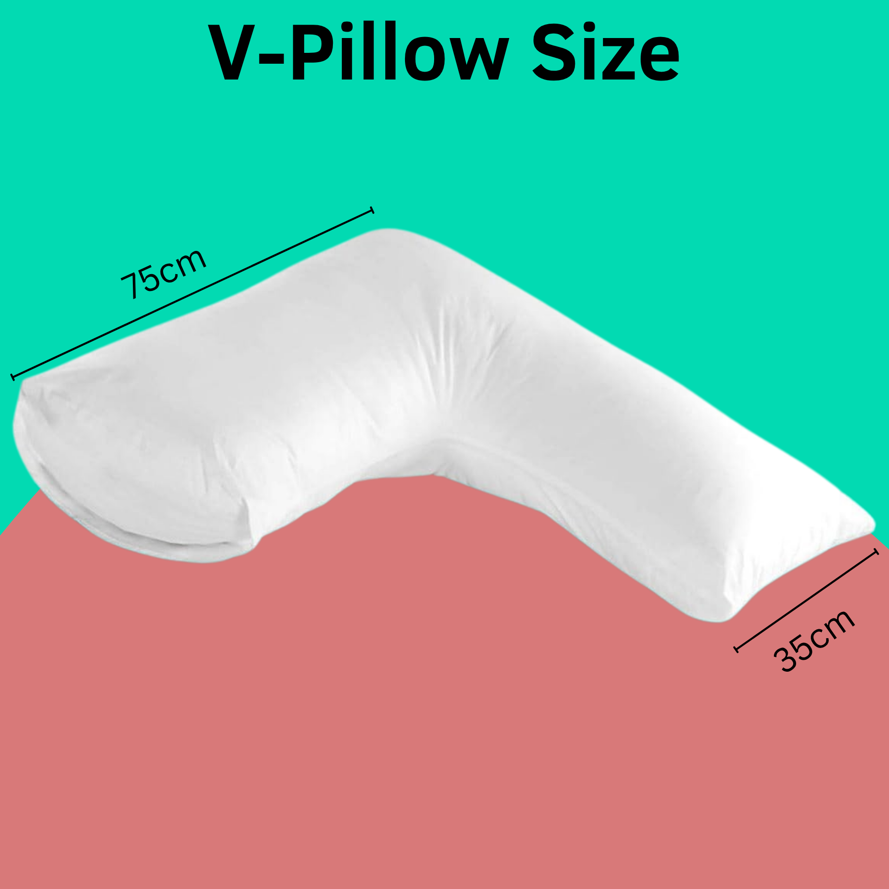 V-Shaped Support Pillow with Removable Cover – Ergonomic Comfort for Sleeping, Reading &amp; Lounging - 4A's Global