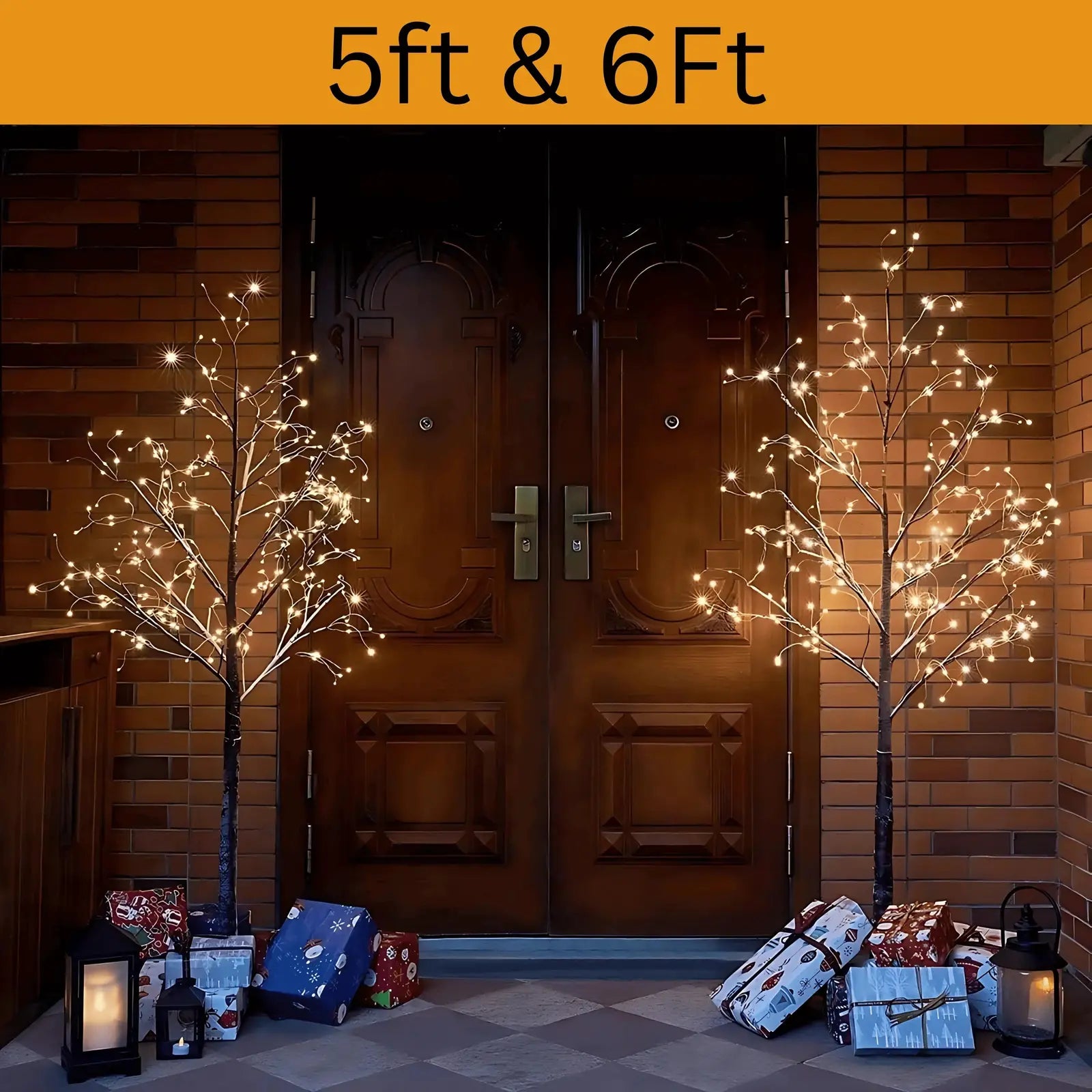 5ft–6ft LED Christmas Tree – Warm White, Indoor & Outdoor - 4A's Global