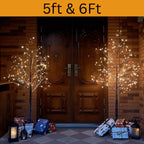 5ft–6ft LED Christmas Tree – Warm White, Indoor & Outdoor - 4A's Global