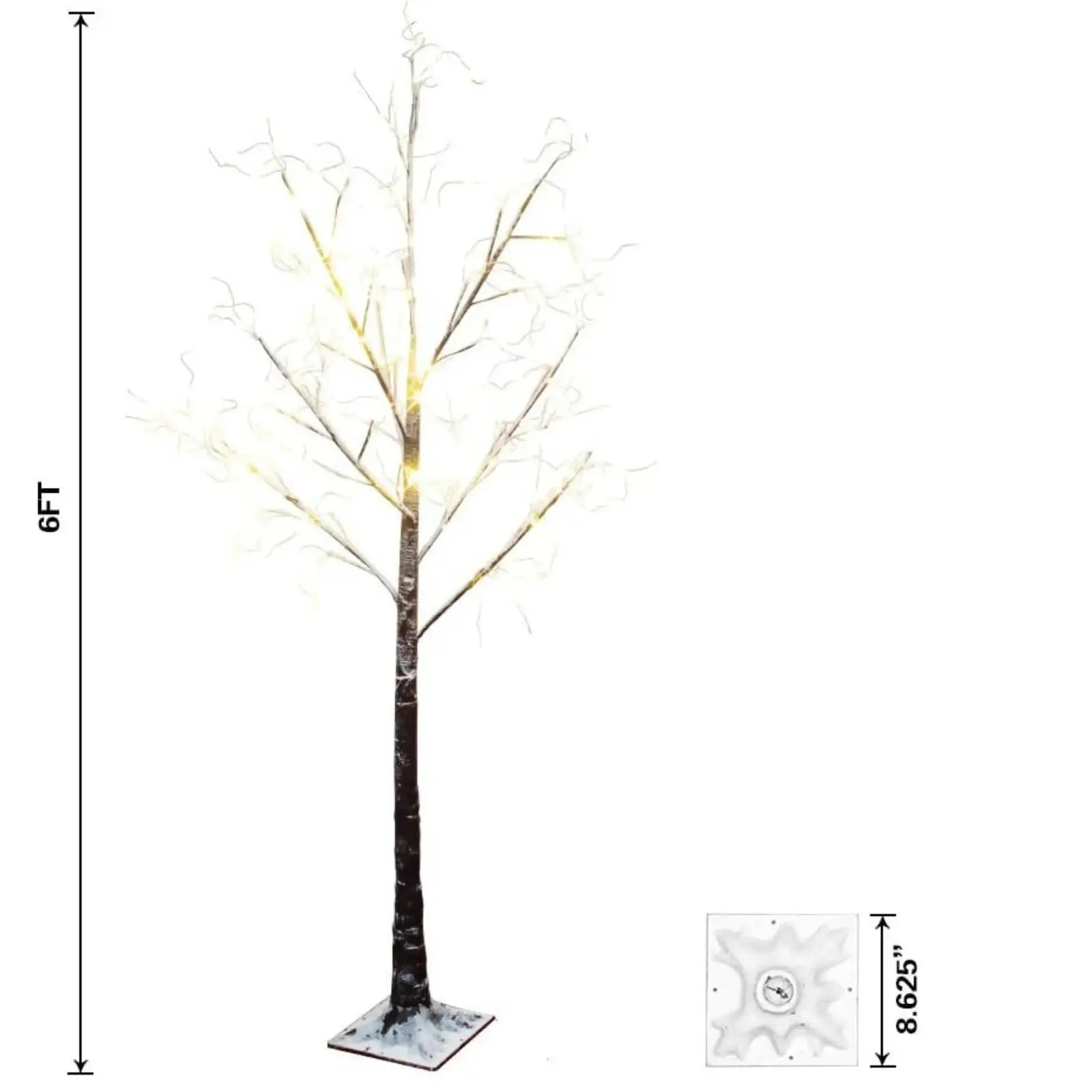 5ft–6ft LED Christmas Tree – Warm White, Indoor & Outdoor - 4A's Global