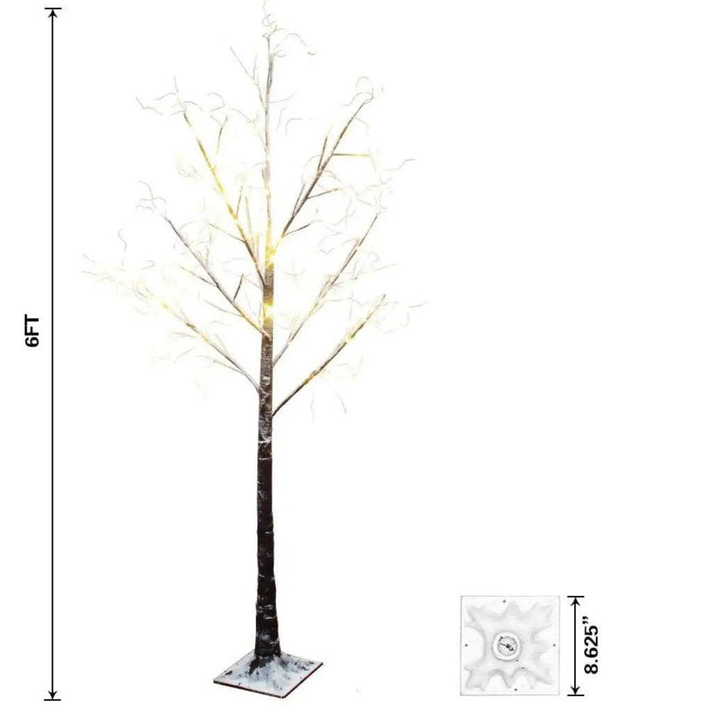5ft–6ft LED Christmas Tree – Warm White, Indoor & Outdoor - 4A's Global