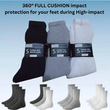 15 Pairs Women's Cotton Sport Socks - Cushioned, Breathable & Durable - Value Pack for Gym Yoga Running - Unisex Everyday Wear Socks - UK Sizes 6-11 - Black White Grey - Machine Washable - Sports Essentials  Unisex - 4A's Global