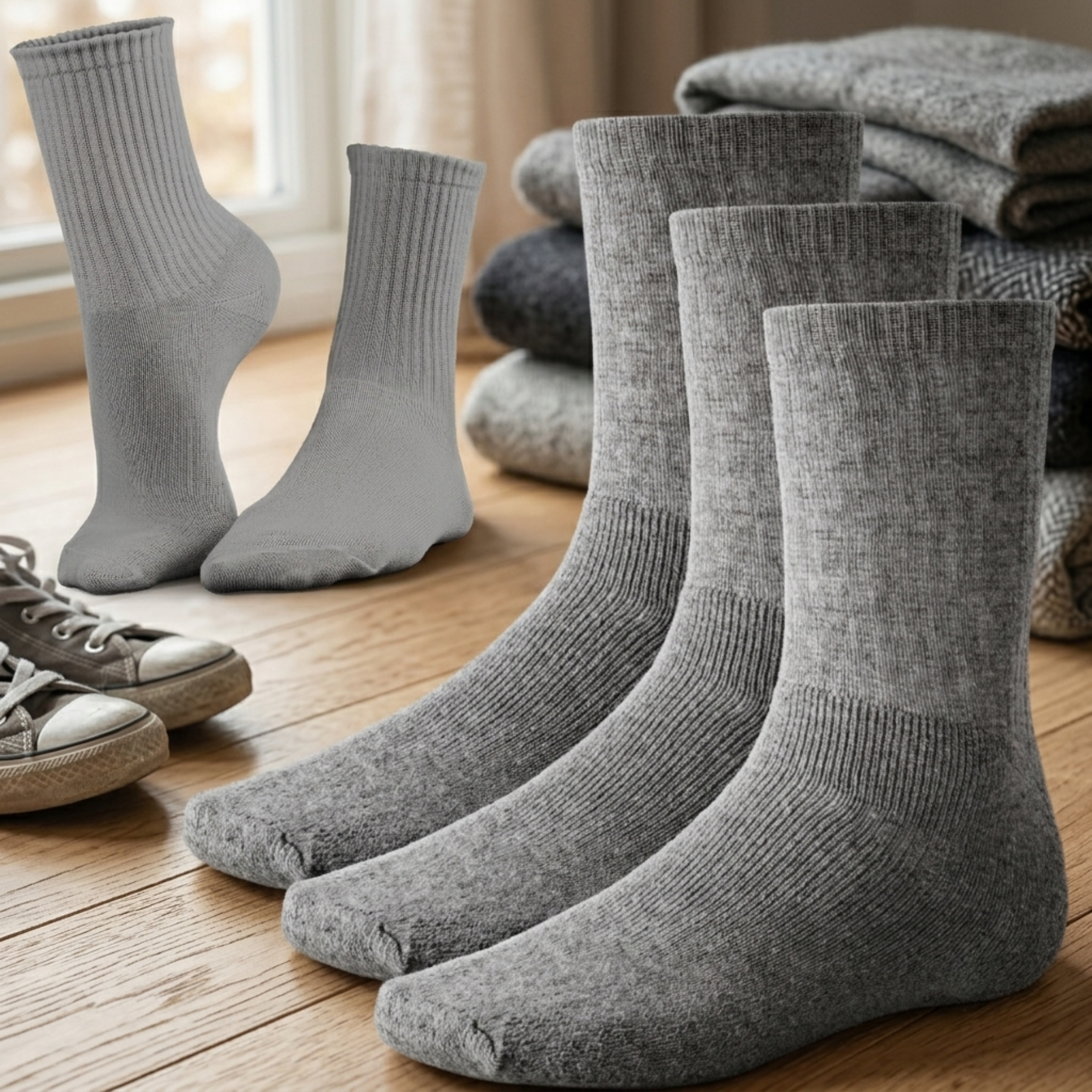 Cotton Performance Socks 15 Pairs Cushioned Breathable Unisex, UK Size 6-11 - High Living - 4A's Global
