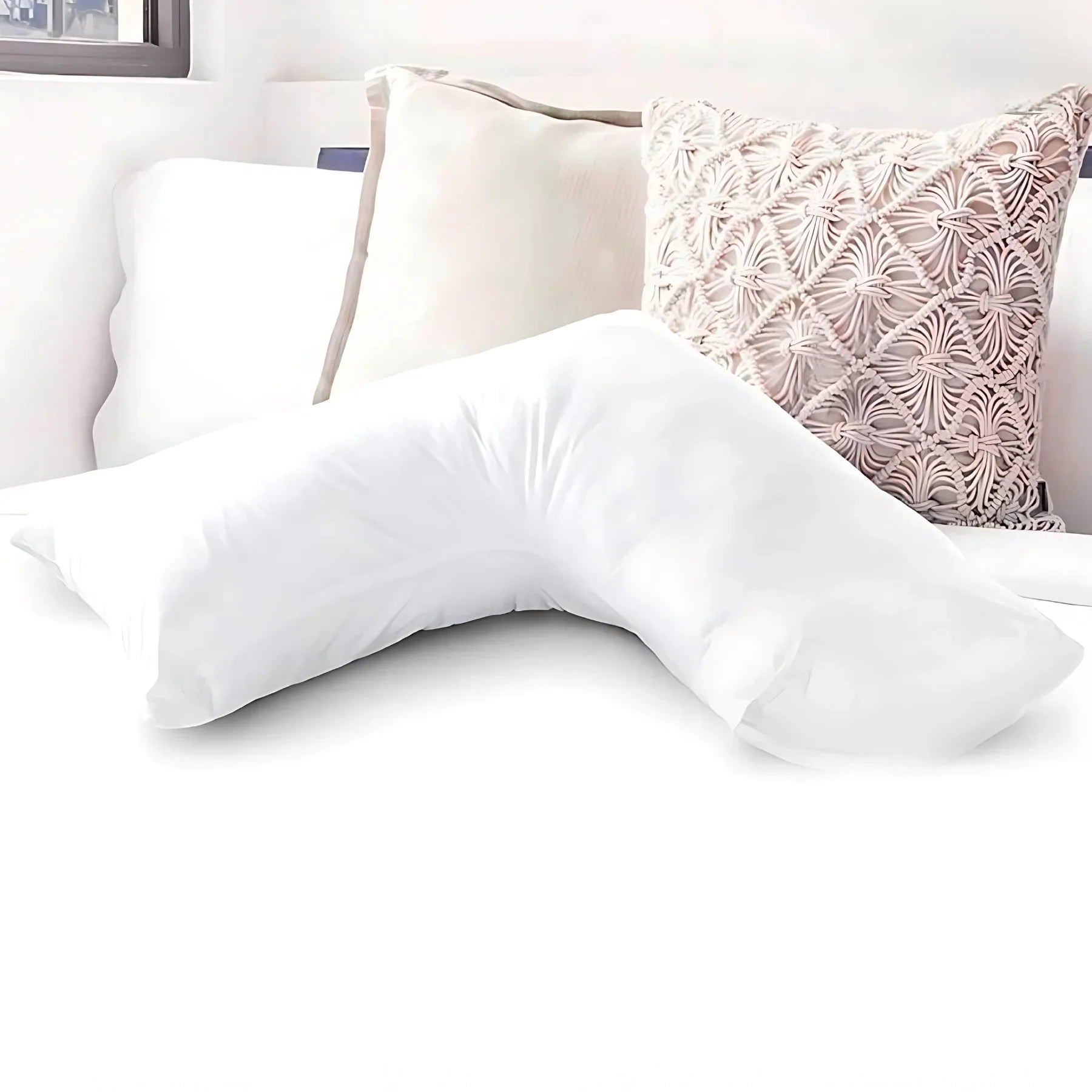 V-Shaped Pillowcase – Soft, Durable &amp; Machine Washable | Fits Most Standard V Pillows - 4A's Global