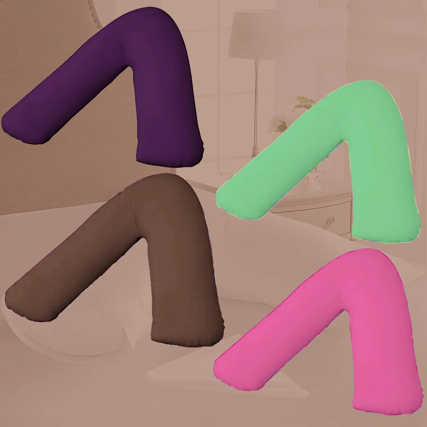 V-Shaped Pillowcase – Soft, Durable &amp; Machine Washable | Fits Most Standard V Pillows - 4A's Global