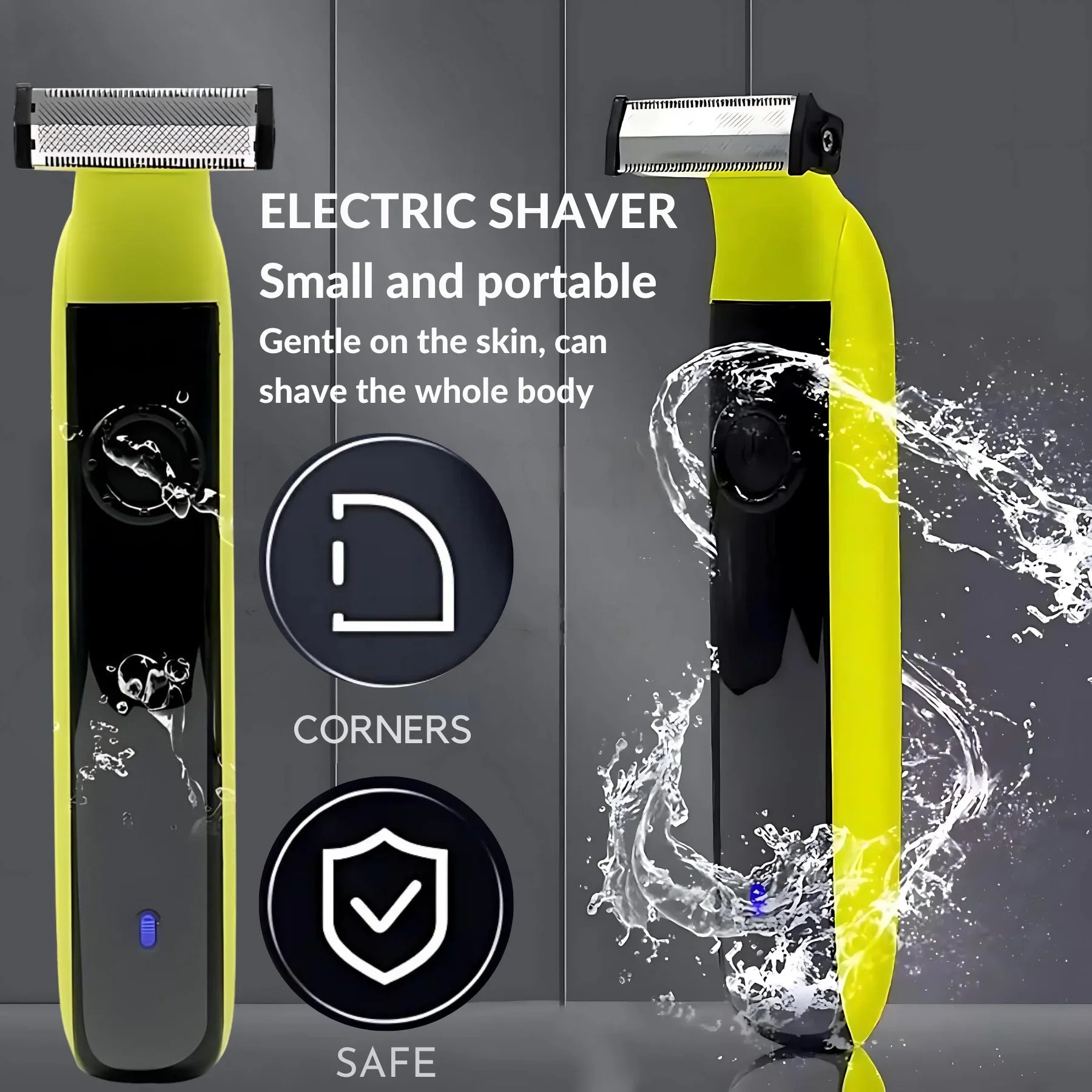 Men’s Wet & Dry Electric Shaver with USB Type-C Fast Charging – Full Body Grooming Kit - USB Rechargeable Beard Trimmer & Hair Removal Machine - 4A's Global