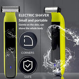 Men’s Wet & Dry Electric Shaver with USB Type-C Fast Charging – Full Body Grooming Kit - USB Rechargeable Beard Trimmer & Hair Removal Machine - 4A's Global