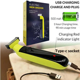 Men’s Wet & Dry Electric Shaver with USB Type-C Fast Charging – Full Body Grooming Kit - USB Rechargeable Beard Trimmer & Hair Removal Machine - 4A's Global