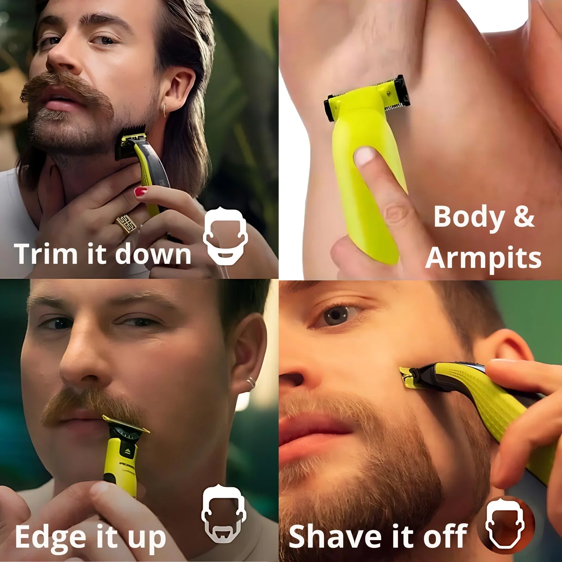 Men’s Wet & Dry Electric Shaver with USB Type-C Fast Charging – Full Body Grooming Kit - USB Rechargeable Beard Trimmer & Hair Removal Machine - 4A's Global