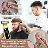 Men’s Wet & Dry Electric Shaver with USB Type-C Fast Charging – Full Body Grooming Kit - USB Rechargeable Beard Trimmer & Hair Removal Machine - 4A's Global