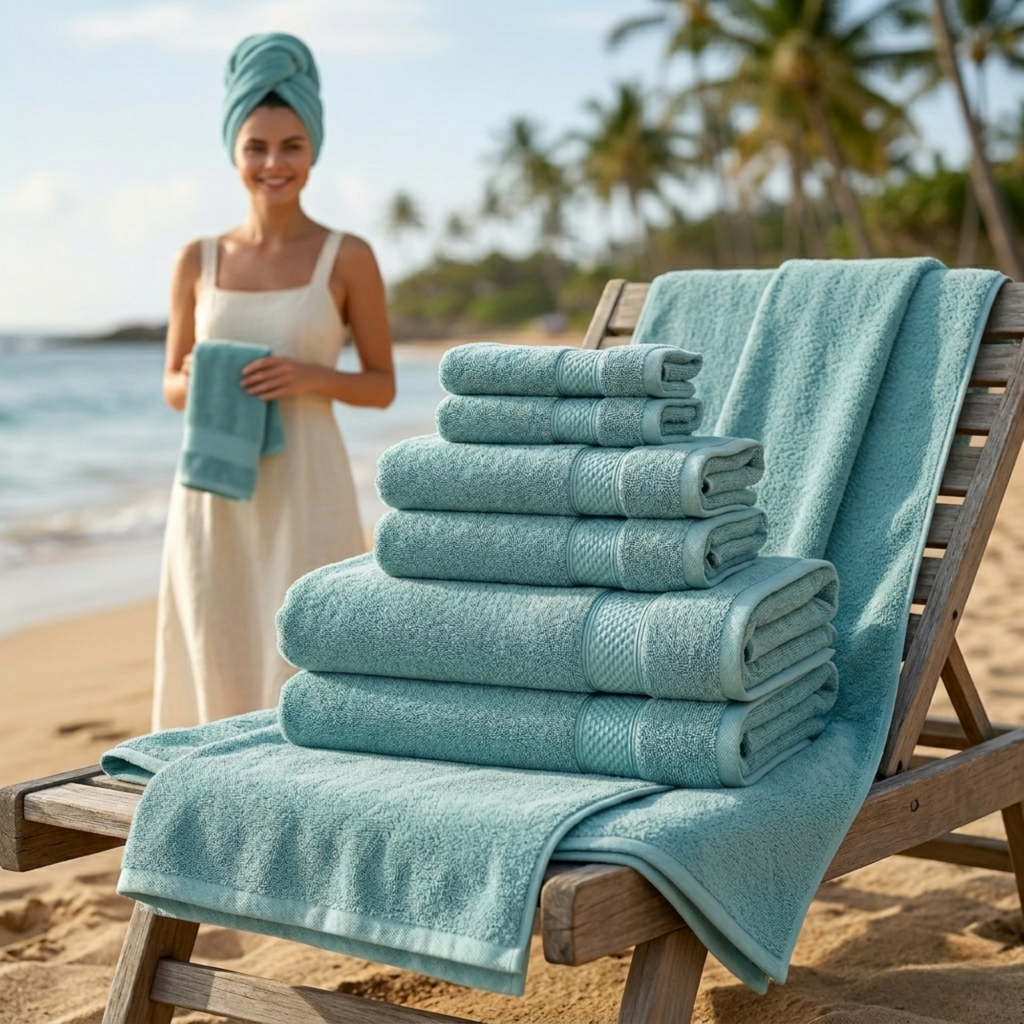 Egyptian Cotton Towel Bale Set 500GSM Ultra Soft, Pack of 6 or 10 - High Living