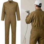Hazmat Suit Disposable Coverall | Heavy-Duty Disposable Coverall Suit with Hood – Full Body Protective Overalls for Men &amp; Women - 4A's Global