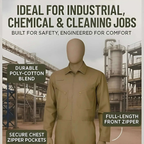 Hazmat Suit Disposable Coverall | Heavy-Duty Disposable Coverall Suit with Hood – Full Body Protective Overalls for Men &amp; Women - 4A's Global
