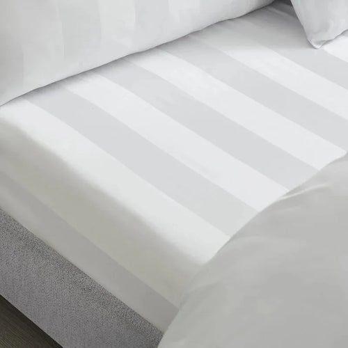 Egyptian Cotton Fitted Sheet 300TC Sateen Hotel Luxury, Single to Super King - High Living