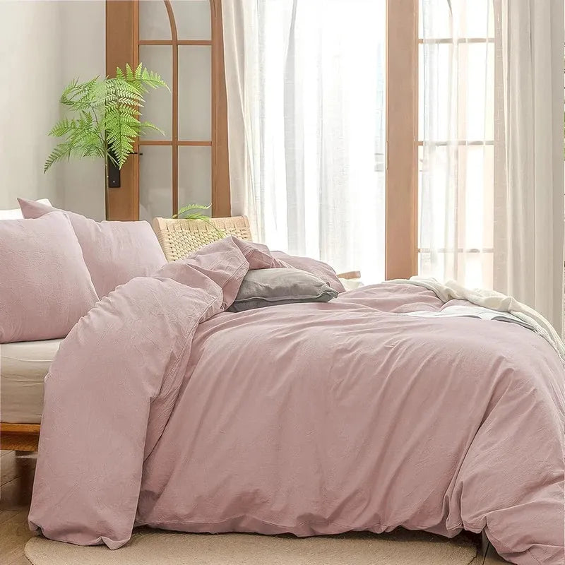 High Living Plain Duvet Cover Set – Breathable, Hypoallergenic Bedding - 4A's Global