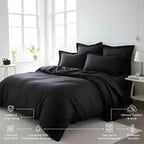 Washed Microfibre Duvet Cover Set Ultra Soft Wrinkle Free All UK Sizes - 4AS - 4A's Global