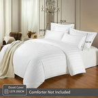 Satin Stripe Duvet Cover Set Hotel Quality Bedding, Hypoallergenic All Sizes - 4AS