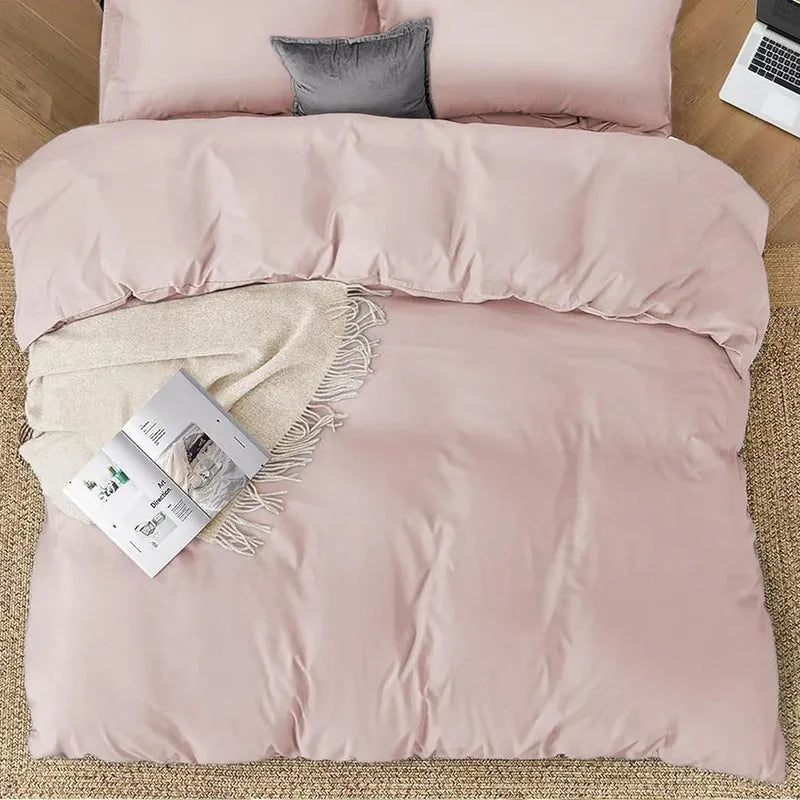High Living Plain Duvet Cover Set – Breathable, Hypoallergenic Bedding - 4A's Global