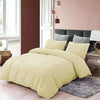Double Duvet Cover - Premium King-Size Duvet Cover Set – Navy Percale, 3-Piece - Duvet with 2 Matching Pillowcases - Baby Yellow - 4A's Global