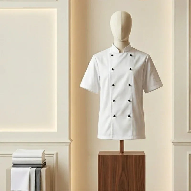 Professional Chef Jacket – Breathable Short Sleeve Kitchen Uniform - 4A's Global
