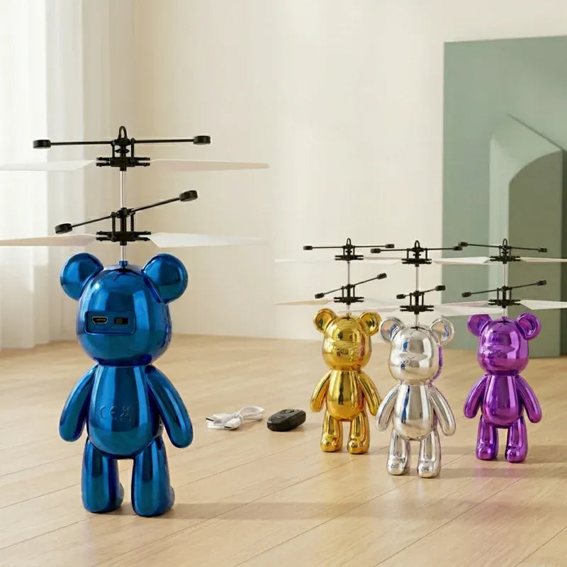 Rotary Flying Bear Helicopter – Hand Sensor Gesture Control USB Rechargeable Toy - 4A's Global