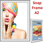 A2 Snap Frames Poster Clip Holders Displays Retail Wall Notice Boards (Silver) , Decor Photo - 4A's Global