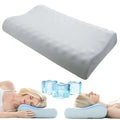 Memory Foam Bounce Back Pillow – Cool Comfort, Fresh Mornings Removable Cover – Ergonomic Contour Neck Support