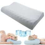 Memory Foam Bounce Back Pillow – Cool Comfort, Fresh Mornings Removable Cover – Ergonomic Contour Neck Support