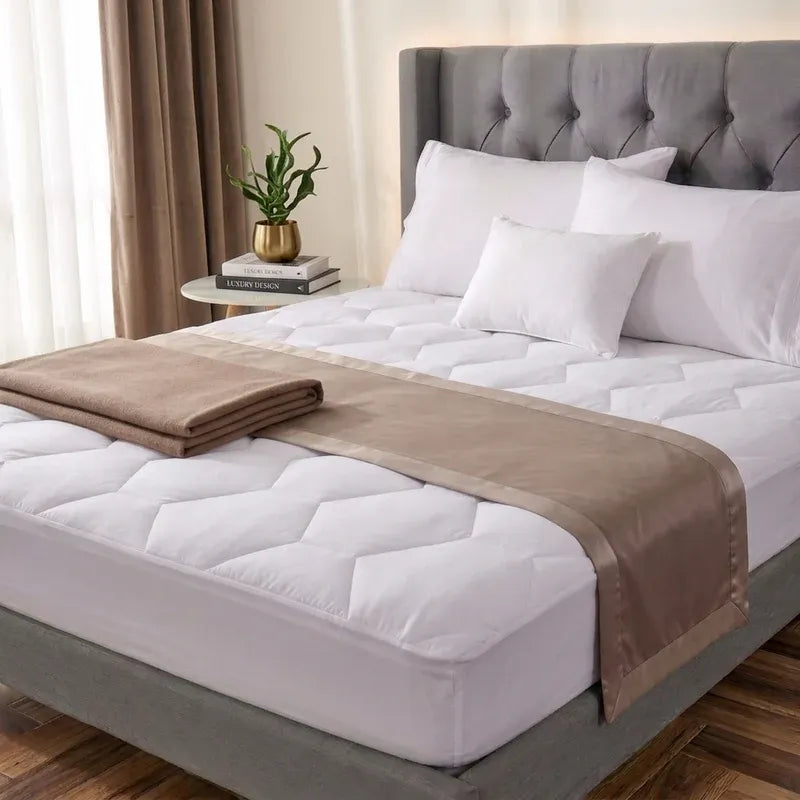 200 GSM Quilted Mattress Protector – Breathable, Silent & Extra Deep Fit