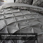 Pintuck Duvet Cover Set | Luxury Pinch Pleat Bedding - 4A's Global