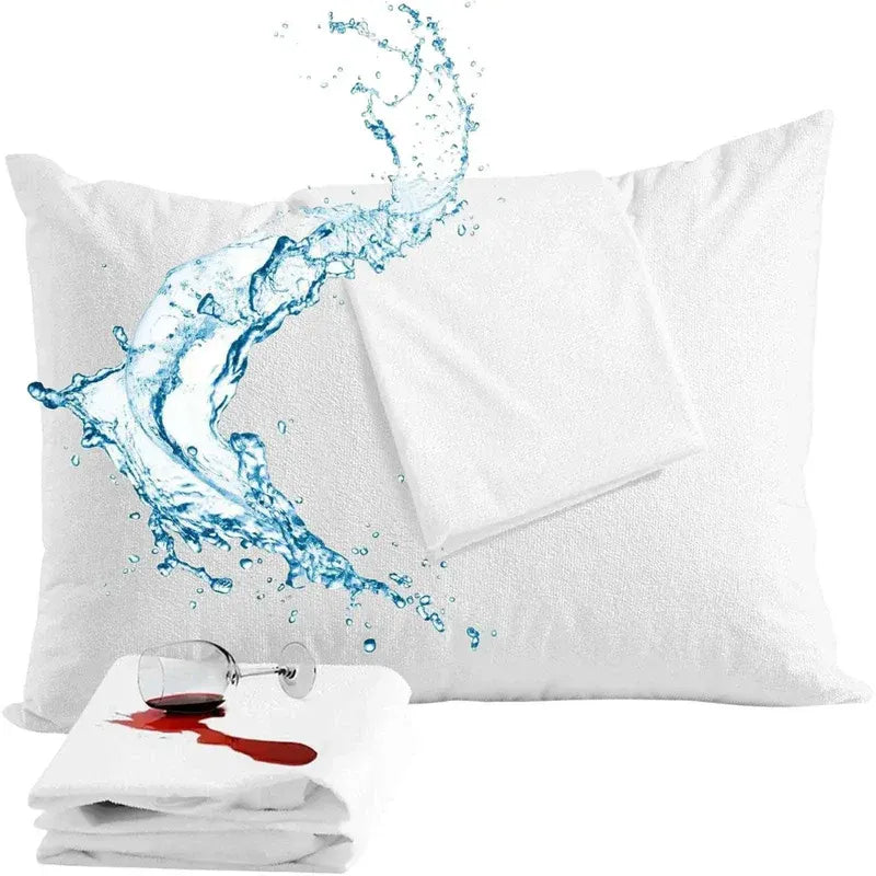 Premium Waterproof Terry Pillow Protector – Soft, Silent and Durable Pillow Cover for Ultimate Pillow Protection - 4A's Global