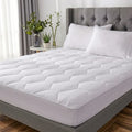 Premium Hexagonal Quilted Mattress Protector Sheet | Lightweight & Breathable | 30cm Extra Deep Fit | Noiseless | White | UK Sizes - 4A's Global