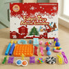 Fidget Toys Advent Calendar with various fidget toys on a wooden surface