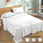 High Living Luxury Percale Poly-Cotton Flat Sheet | 180 Thread Count Bedding - 4A's Global