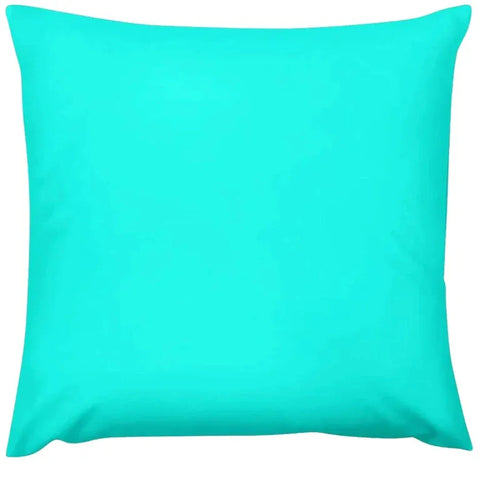 Turquoise pillow on a white background