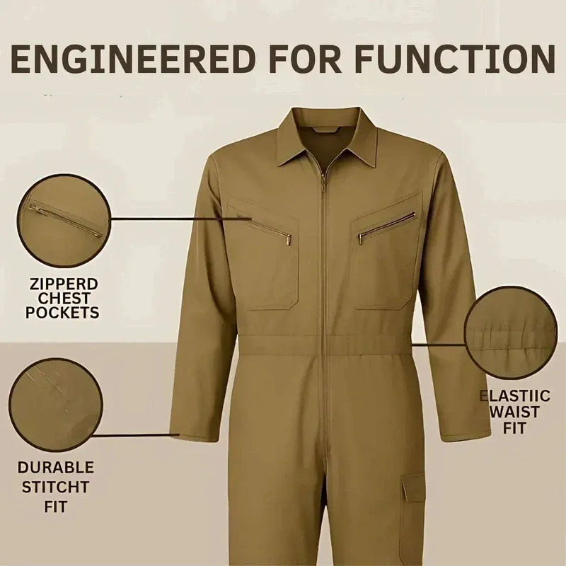 Hazmat Suit Disposable Coverall | Heavy-Duty Disposable Coverall Suit with Hood – Full Body Protective Overalls for Men &amp; Women - 4A's Global