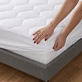 Premium Hexagonal Quilted Mattress Protector Sheet | Lightweight & Breathable | 30cm Extra Deep Fit | Noiseless | White | UK Sizes - 4A's Global