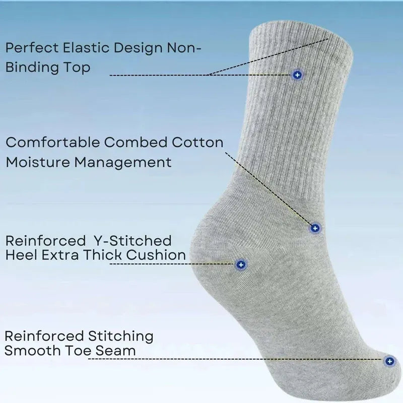 Ultimate Comfort 15-Pair Unisex Cotton Performance Sock Pack - 4A's Global
