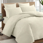Double Duvet Cover - Premium King-Size Duvet Cover Set – Navy Percale, 3-Piece - Duvet with 2 Matching Pillowcases - Baby Yellow - 4A's Global
