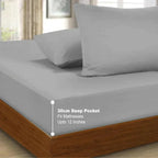 Extra Deep 30cm Fitted Bed Sheet – Luxury Hotel-Quality Deep Pocket Sheet for Perfect Mattress Fit - 4A's Global