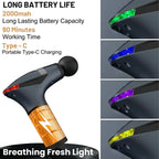 Detachable Handle Massage Gun 15-Speed Percussion Massager with 4 Heads Rechargeable for Neck, Back, Shoulders & Legs - 4A's Global
