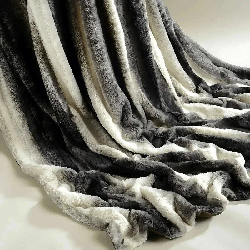 Luxury Faux Fur Rabbit Throw Blanket – Super Soft &amp; Ethical Comfort | Multiple Sizes &amp; Colours - 4A's Global