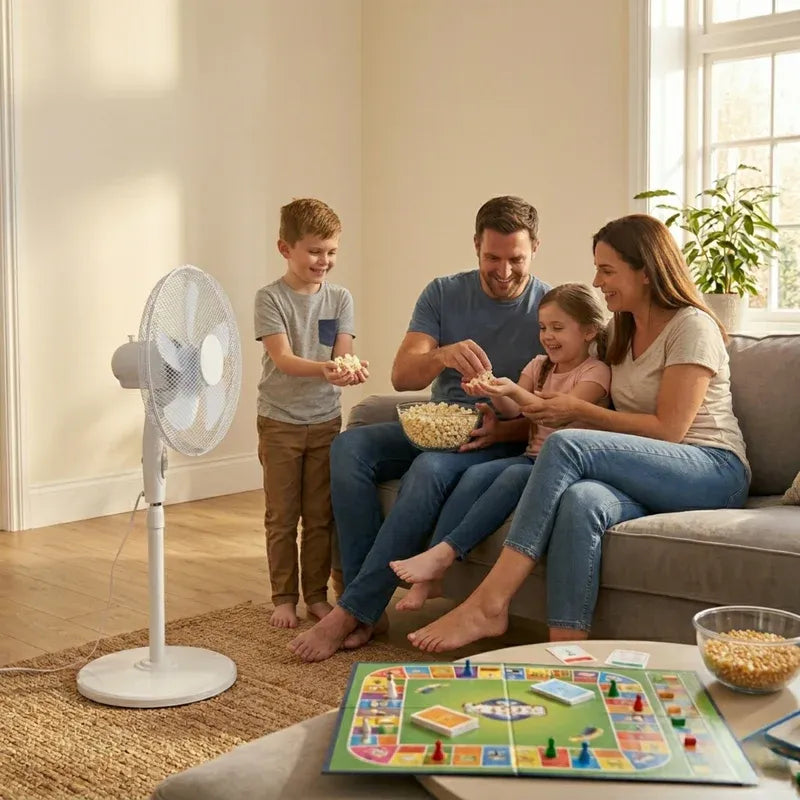 16” Oscillating Pedestal Fan – 40W 3-Speed Quiet Standing Fan with Adjustable Height - 4A's Global