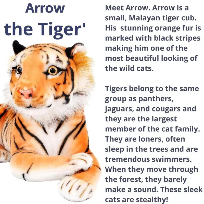 Extra-Large Tiger Plush Toy – Soft 70cm Stuffed Animal - 4A's Global