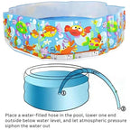 INTEX Inflatable Swimming Pool Under The Palm Trees Round Snap Set Pool Multi Color Beach Theme Design with Repair Patch Included - 4A's Global
