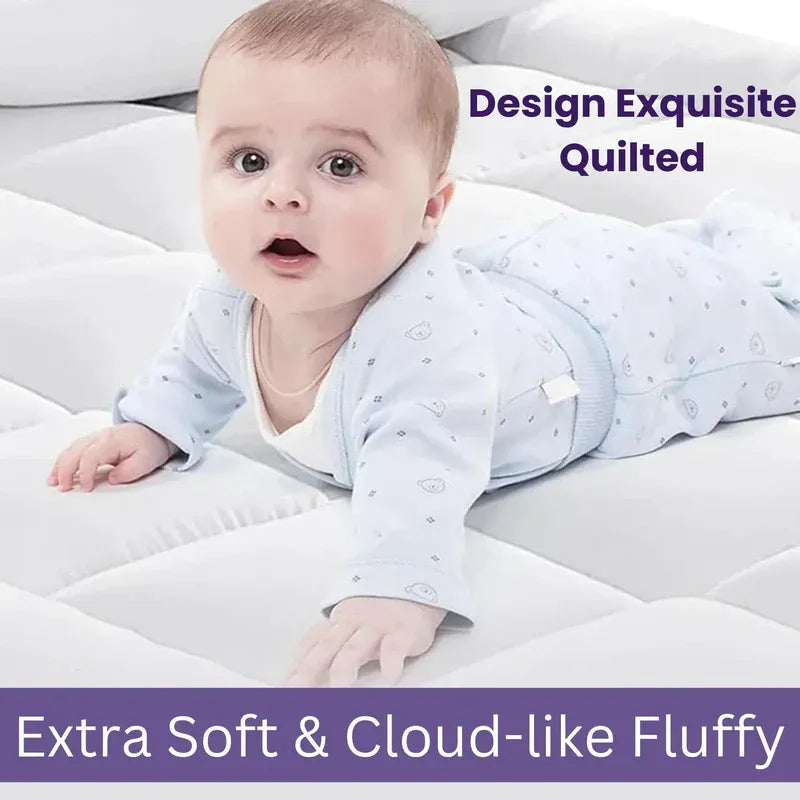 Luxury Mattress Topper – Extra Thick 11cm Deep Fill | Hypoallergenic Microfibre | Hotel-Style Comfort UK - 4A's Global