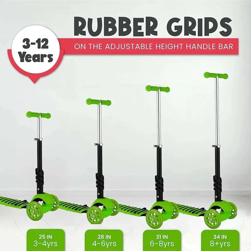 3 in 1 Scooter With Removeable Seat for Kids Ages 3-12 Adjustable Height 3 Wheel - 4A's Global
