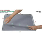 A2 Snap Frames Poster Clip Holders Displays Retail Wall Notice Boards (Silver) , Decor Photo - 4A's Global