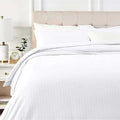 All-Season Luxury Microfibre Duvet Cover Set with Satin Stripe - 4A's Global
