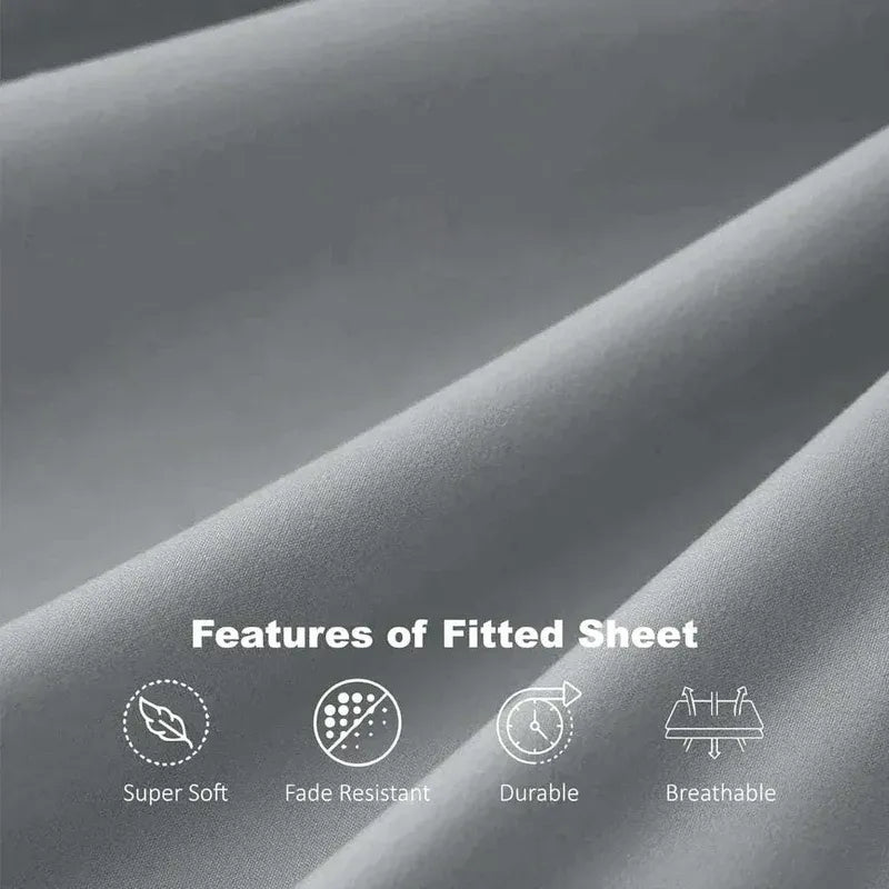 Extra Deep 30cm Fitted Bed Sheet – Luxury Hotel-Quality Deep Pocket Sheet for Perfect Mattress Fit - 4A's Global